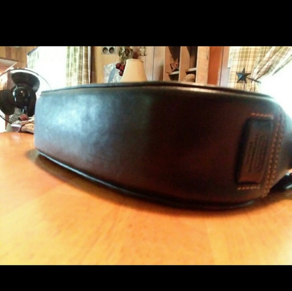 Coach Handbag Shoulder Bag Black Leather - Picture 5 of 8